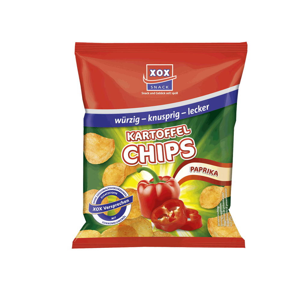 XOX Kartoffelchips Paprika 30g XOX Group