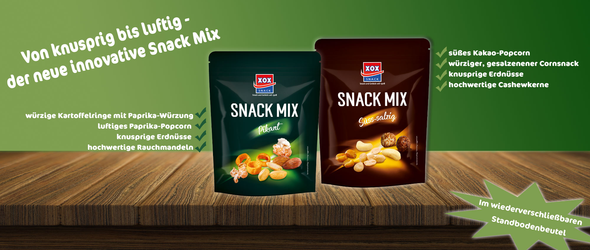 XOX Group Snack und Gebäck seit 1908