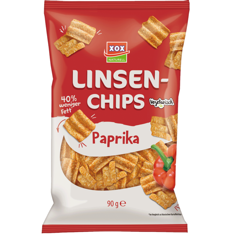 XOX Linsenchips Paprika 90g XOX Group