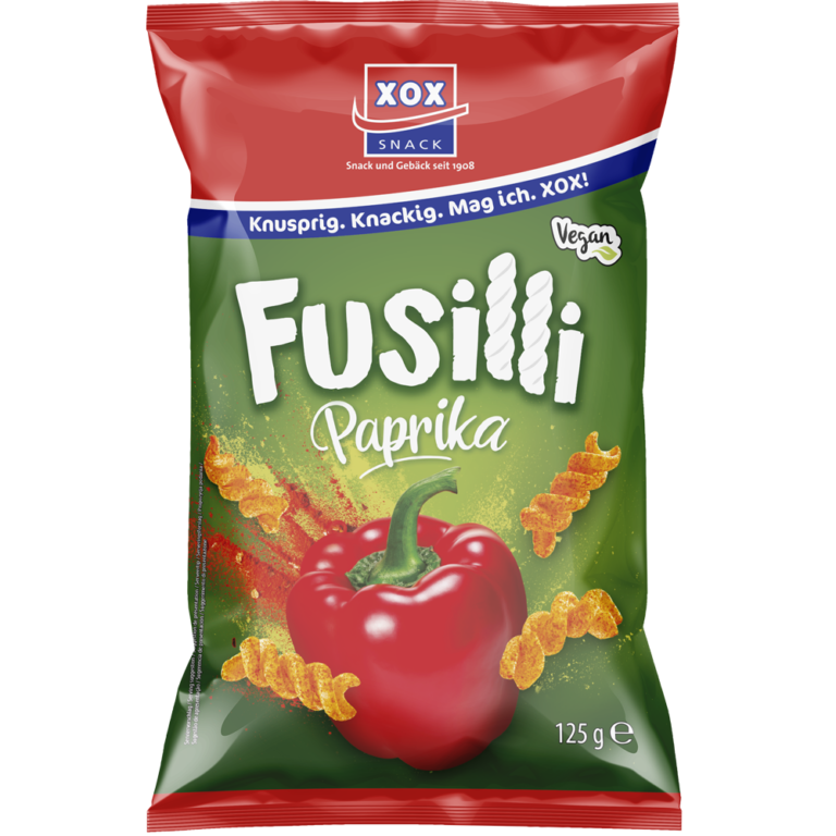 XOX Fusilli Paprika 125g XOX Group