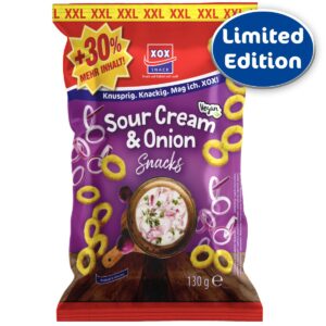 XOX XXL Sourcream & Onion Rings 130g